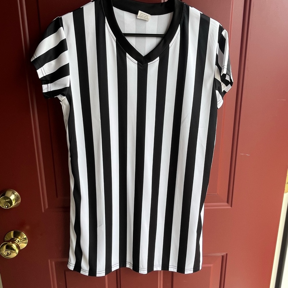 Women's Official Black & White Stripe Referee Shirt